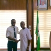 Ex Super Eagles Defender Sam Sodje Pays Courtesy Call On Delta State Governor, Ifeanyi Okowa